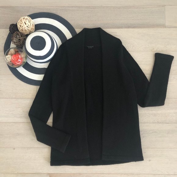 Theory Black Cardigan Sweater Size Medium 6 / 8